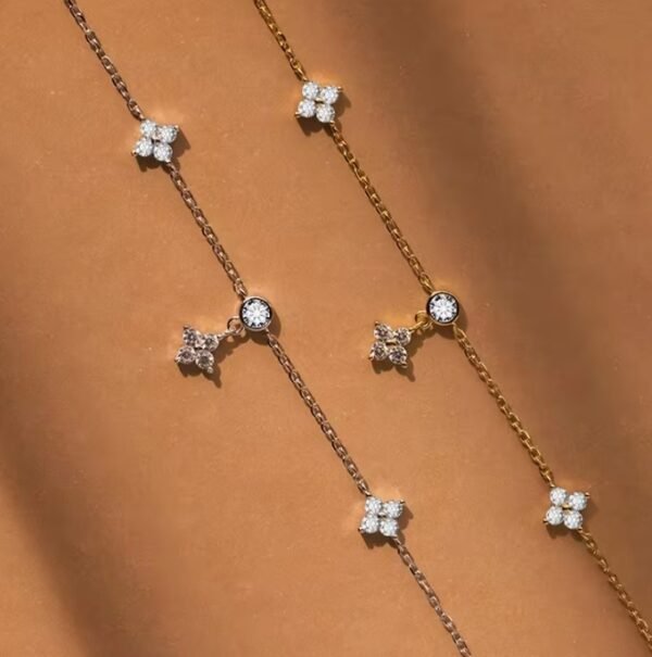 Collier Trèfle Porte-Bonheur en Acier Inoxydable