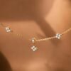 Collier Trèfle Porte-Bonheur en Acier Inoxydable