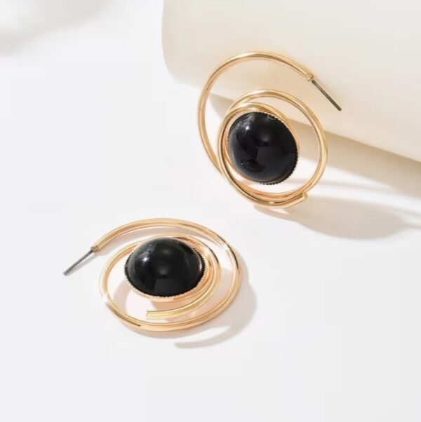 Boucles d'Oreilles Style Minimaliste Design Géométrique Spirale (Modèle au choix)
