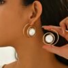 Boucles d'Oreilles Style Minimaliste Design Géométrique Spirale (Modèle au choix)