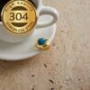Bague en Acier dorée avec Zircone (Modèle au choix)