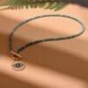 Collier Pendentif Bohème avec Pierres Synthétiques 4MM (Modèle au choix)