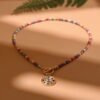 Collier Pendentif Bohème avec Pierres Synthétiques 4MM (Modèle au choix)