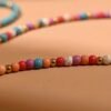 Collier Pendentif Bohème avec Pierres Synthétiques 4MM (Modèle au choix)